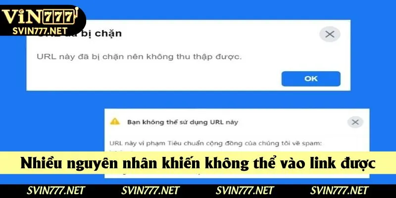 Nhiều nguyên nhân khiến không thể vào link được